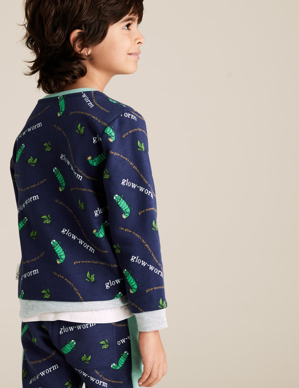 Roald Dahl™ & NHM™ Glow Worm Sweatshirt (2-7 Yrs) 6 of 6