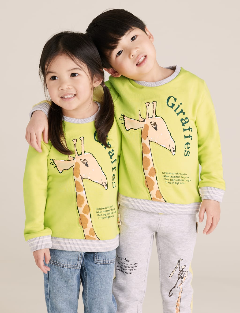 Roald Dahl™ & NHM™ Giraffe Sweatshirt (2-7 Yrs) 1 of 6