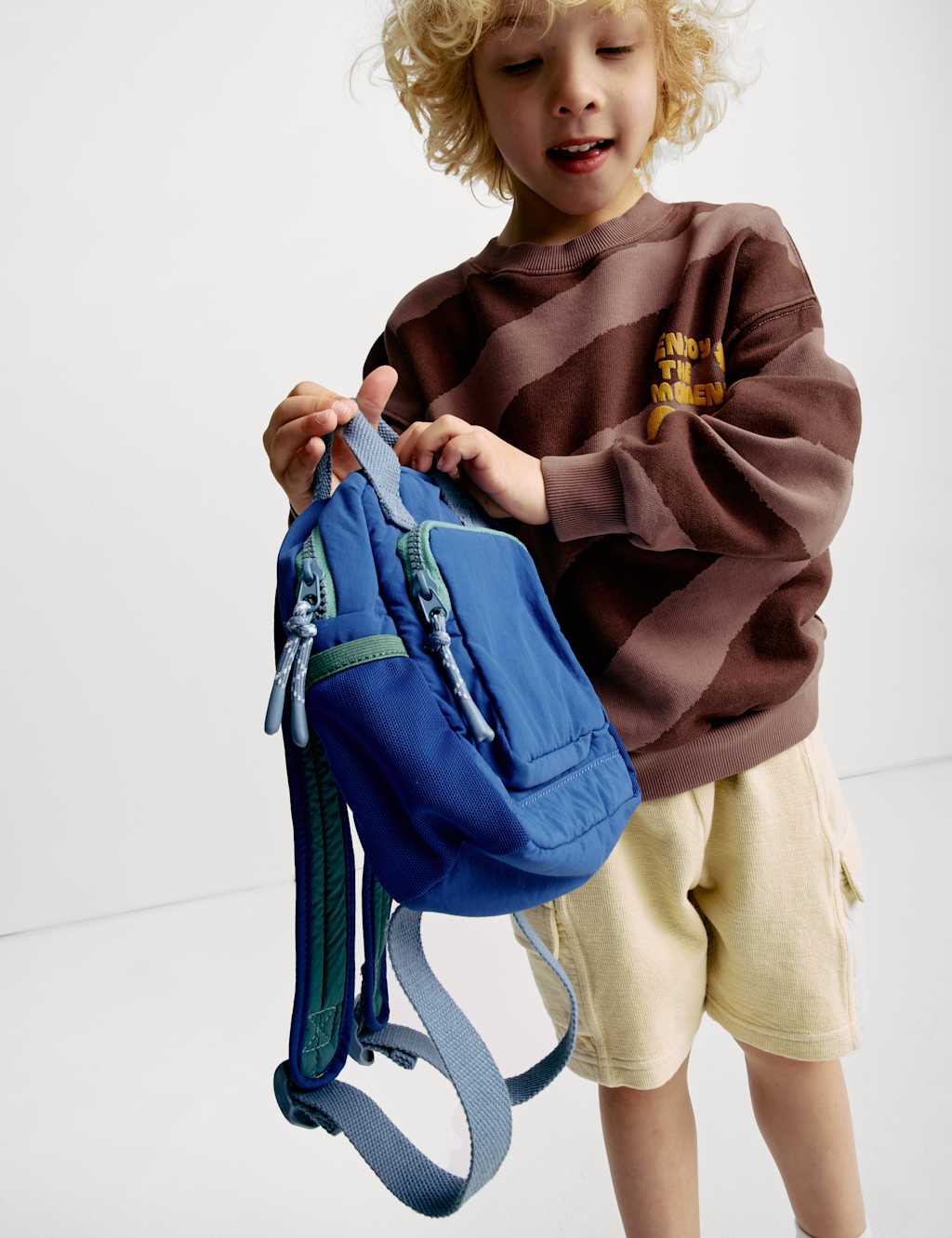 Pure Cotton Striped Slogan Sweatshirt (2-8 Yrs) 3 of 7
