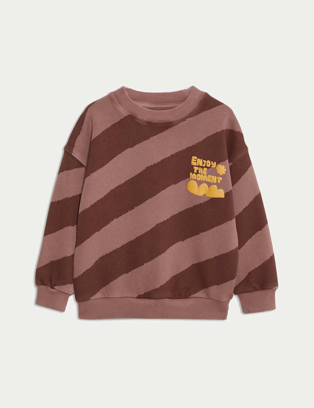 Pure Cotton Striped Slogan Sweatshirt (2-8 Yrs) 2 of 7