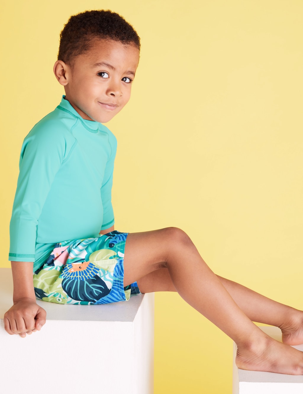 2pc Printed Swim Shorts Set (2-7 Yrs) 1 of 4