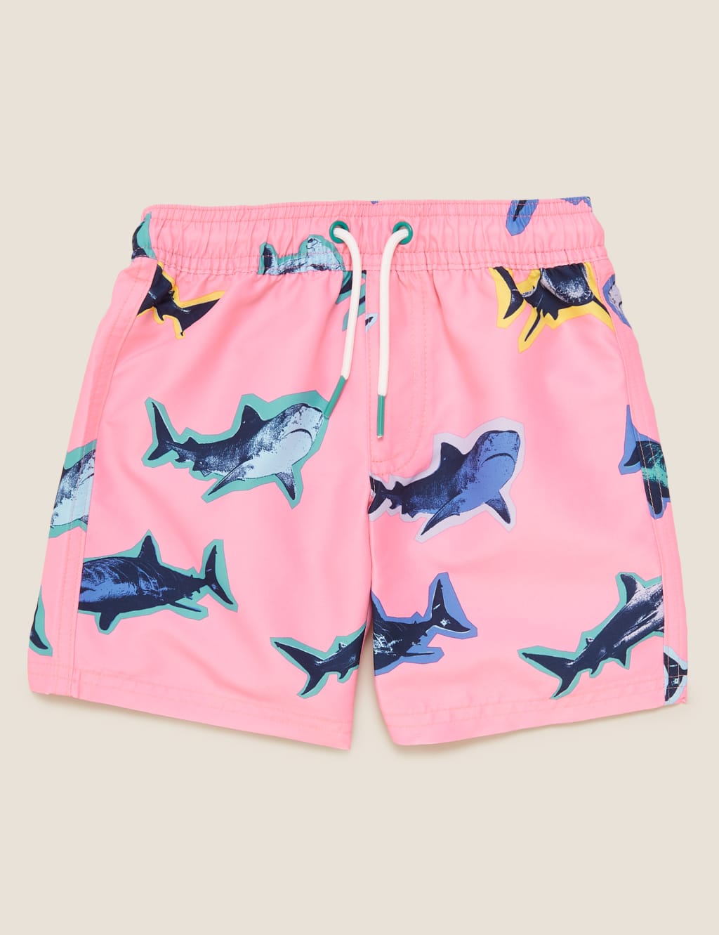 Shark Print Swim Shorts (2-7 Yrs) 2 of 4