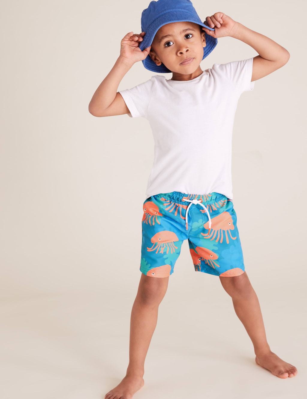 Jelly Fish All Over Print Swim Shorts (2-7 Yrs) 1 of 4