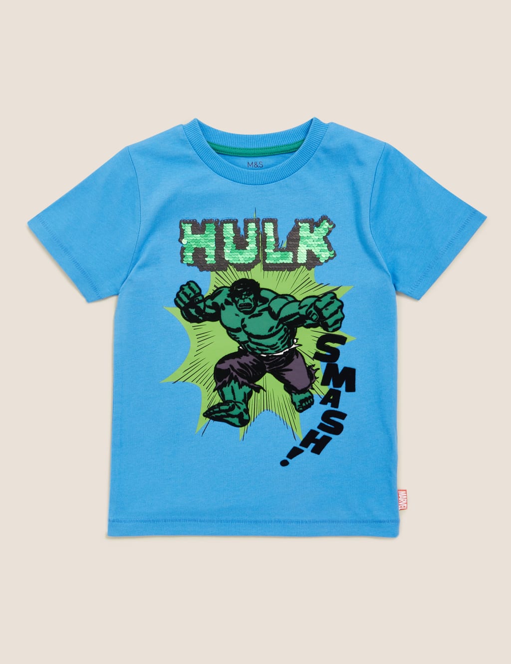 Pure Cotton Hulk Reversible Sequin T Shirt 2 7 Yrs M S