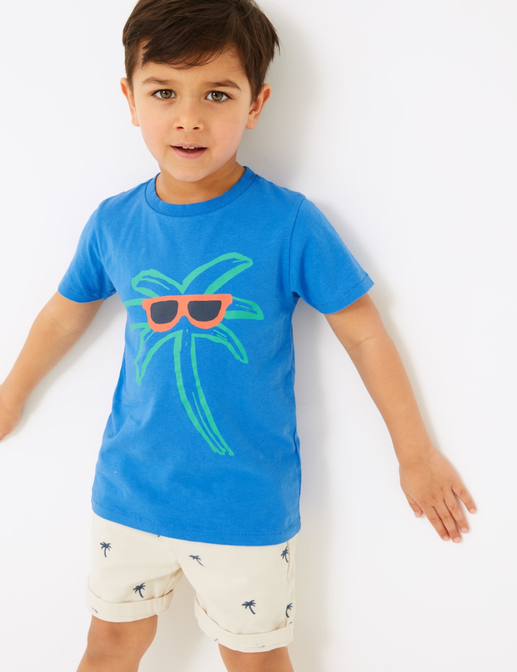 Cotton Palm Tree Print T-Shirt (2-7 Yrs) 1 of 2