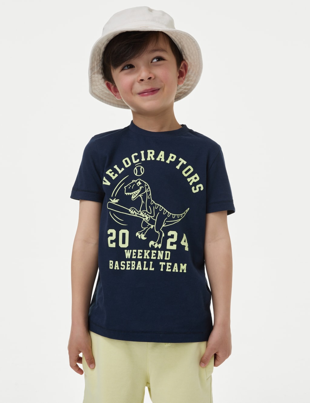 Pure Cotton Dinosaur T-Shirt (2-8 Yrs) 1 of 4