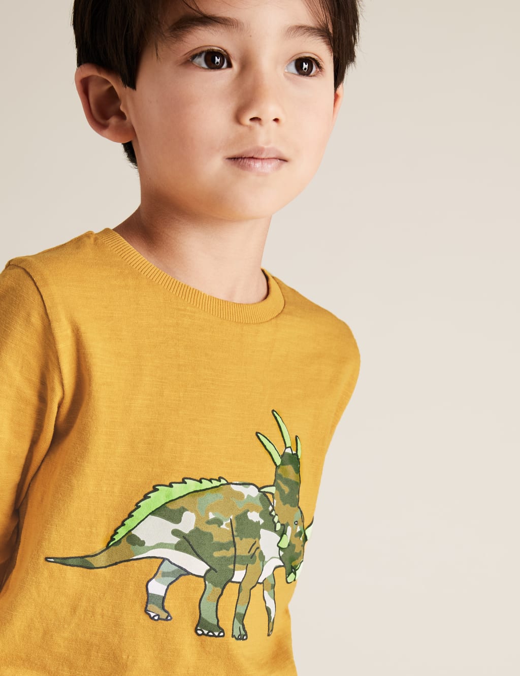 Cotton Camouflage Triceratops Top 3 of 4