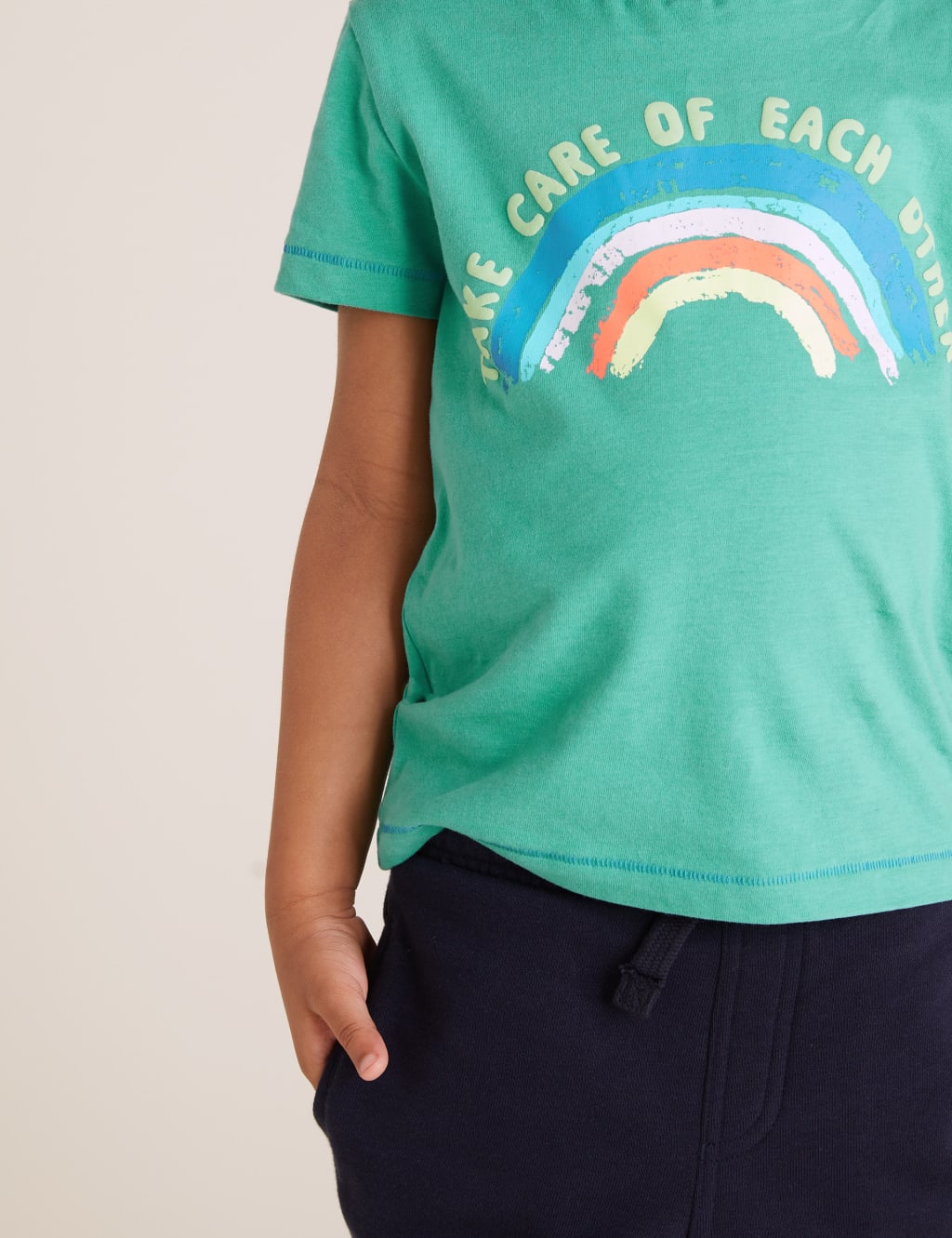 Organic Cotton Rainbow T Shirt 2 7 Yrs M S IE