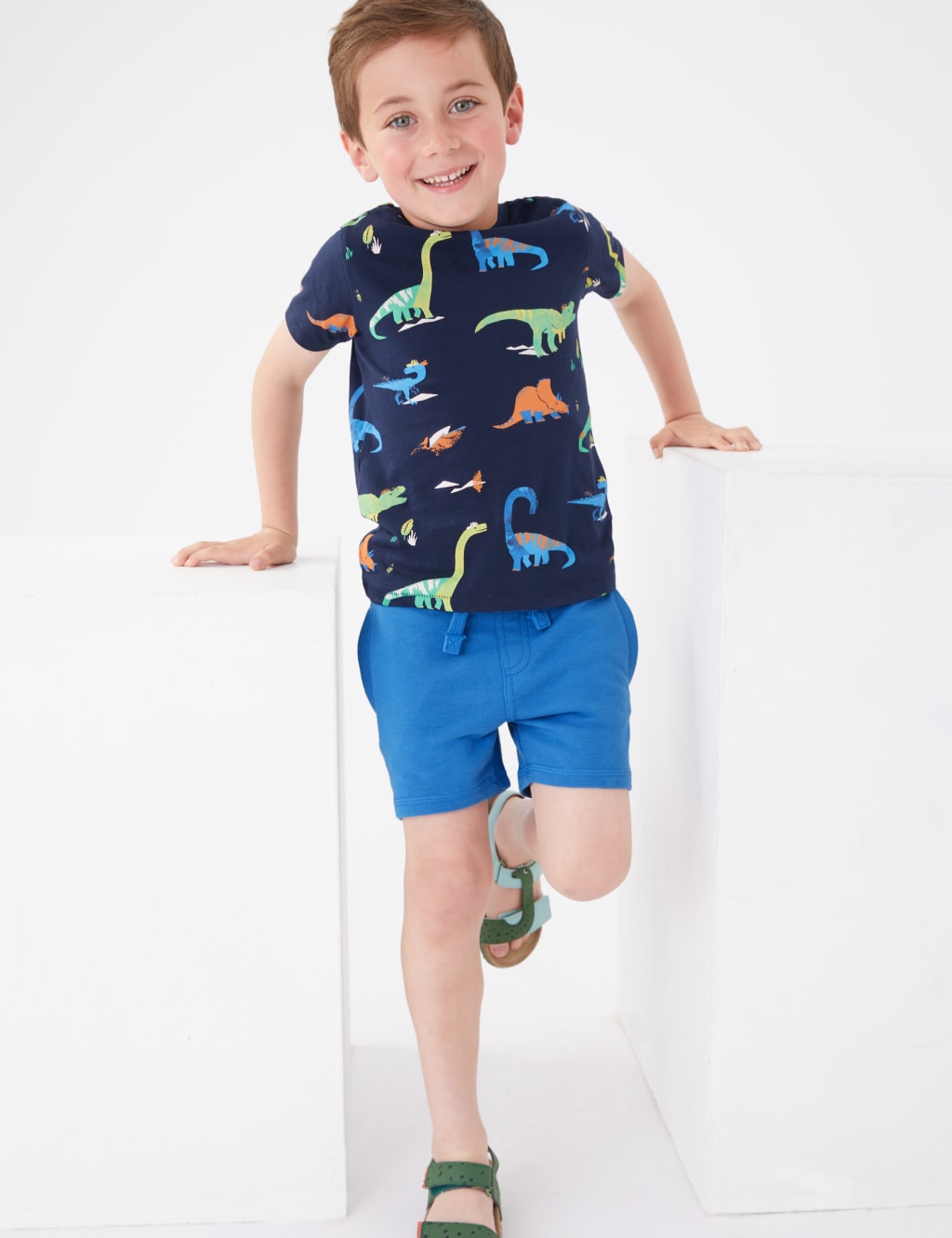Cotton Rich Dinosaur Top & Bottom Outfit (2-7 Yrs) 1 of 5