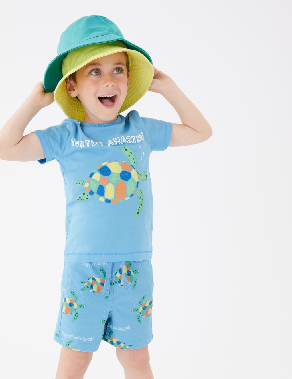 Cotton Rich Turtle Top & Bottom Outfit (2-7 Yrs) 1 of 5