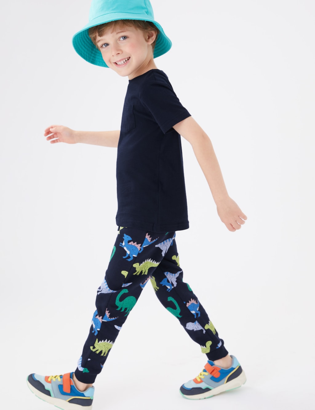 Cotton Rich Dinosaur Top & Bottom Outfit (2-7 Yrs) 1 of 5