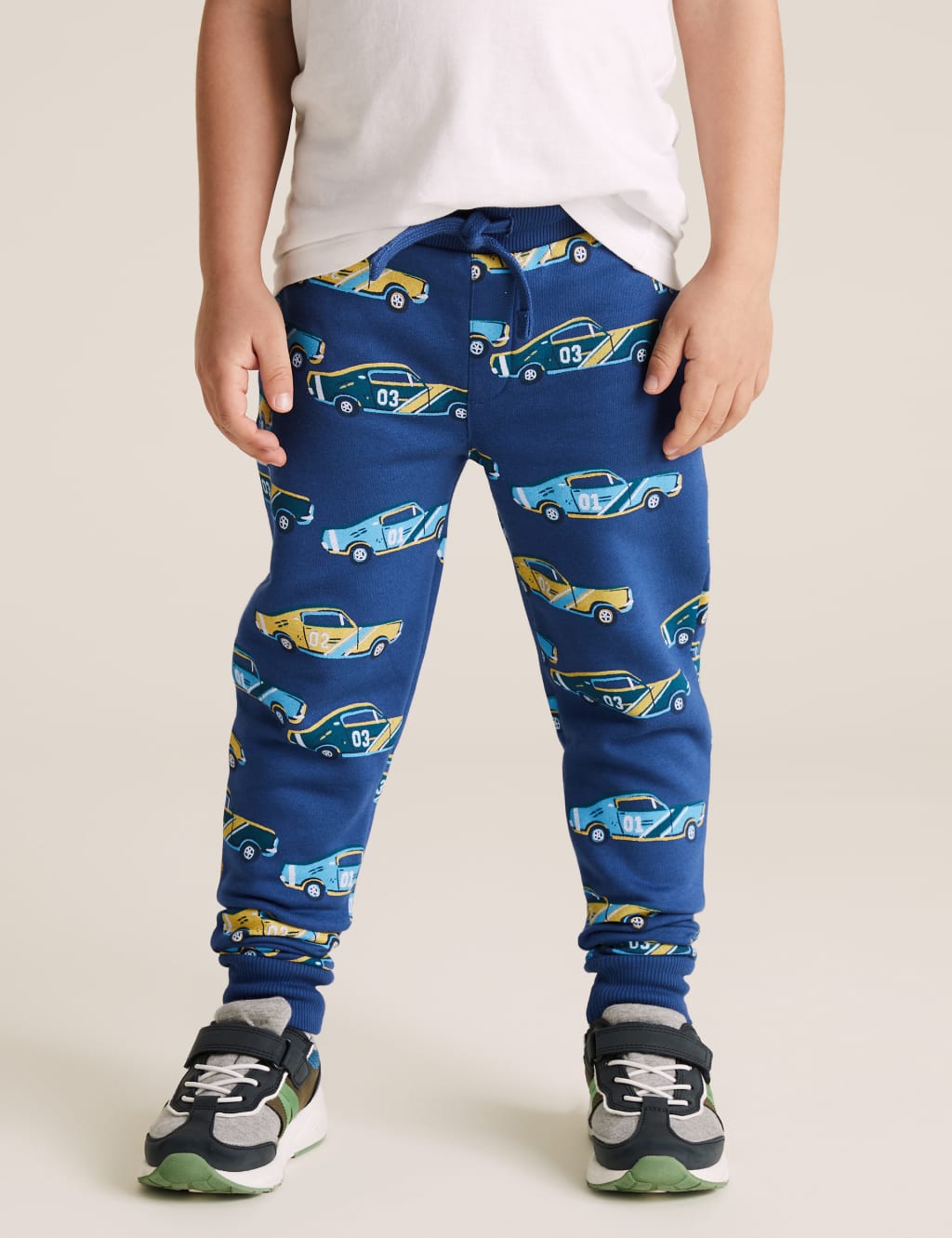 Organic Cotton Car Print Joggers (2-7 Yrs) 4 of 5