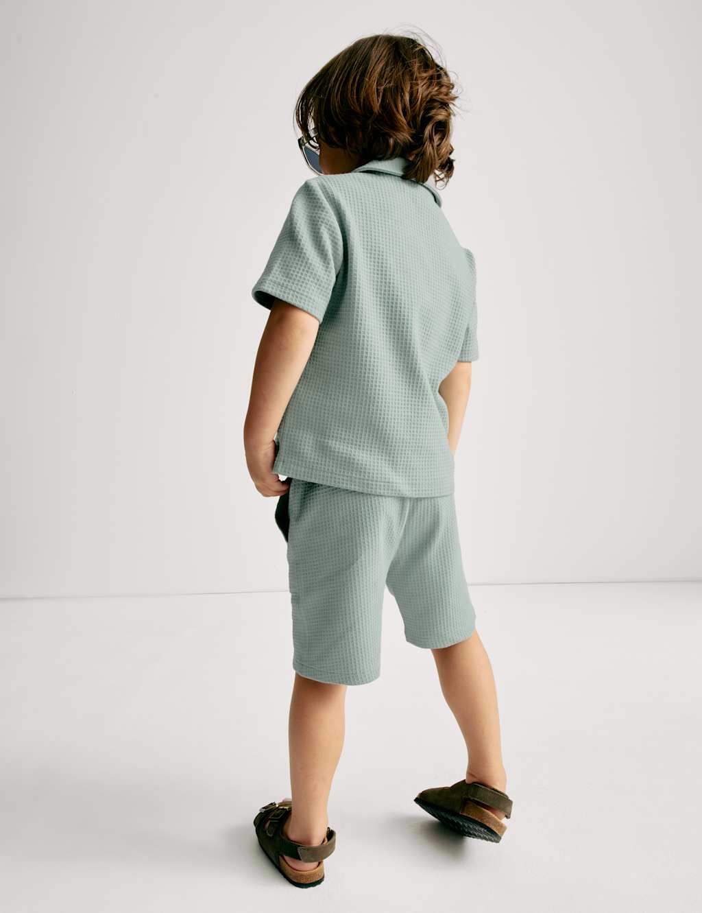 2pc Pure Cotton Waffle Shirt and Short Set (2-8 Yrs) 4 of 5