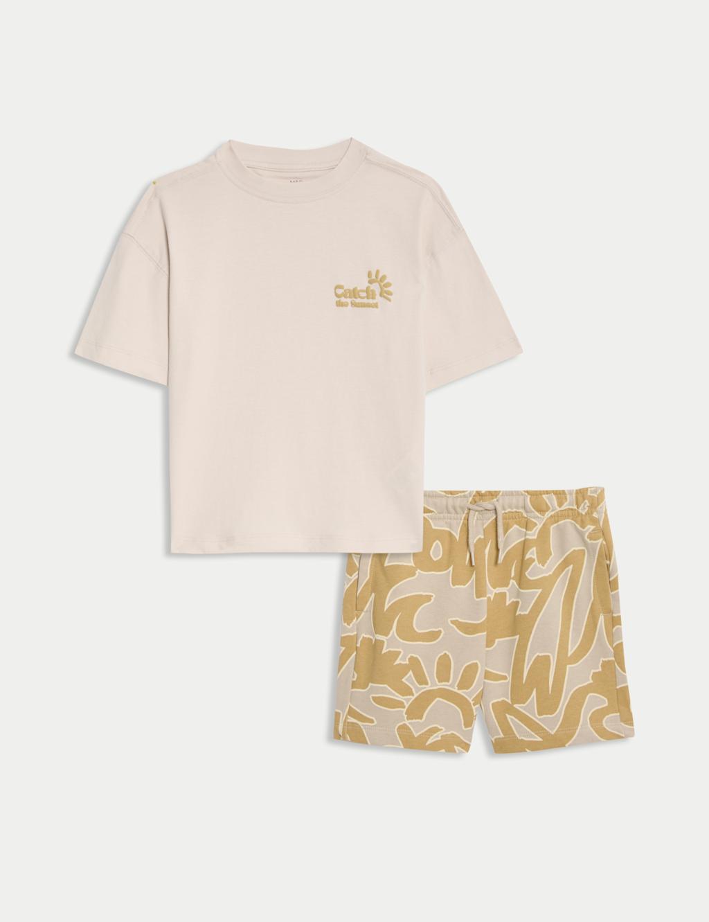 2pc Cotton Rich T-Shirt & Shorts Set (2-8 Yrs) 2 of 7