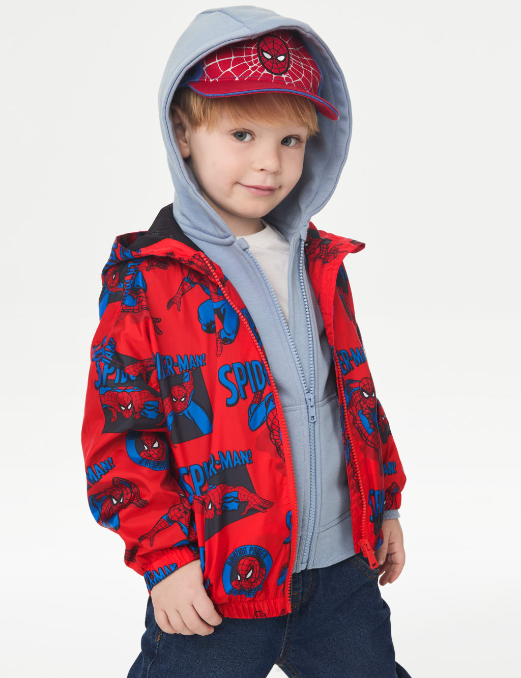 Spider Man Hooded Windbreaker 2 8 Yrs M S Collection M S
