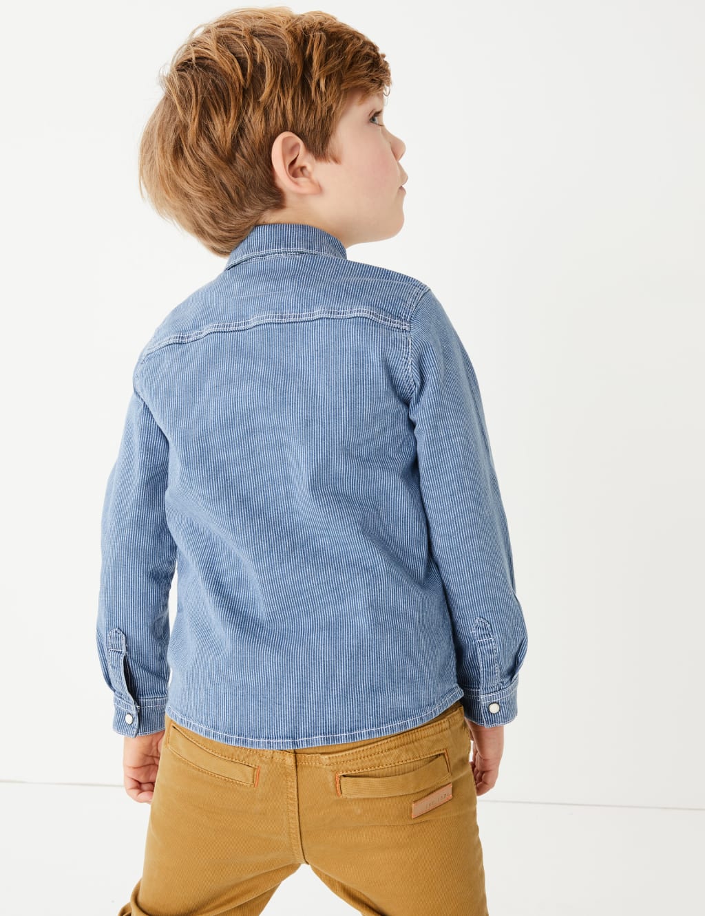 Denim Pinstriped Shirt (2-7 Years) 4 of 4