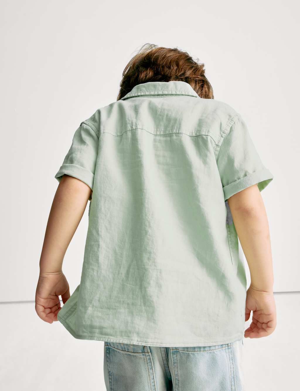 2pc Cotton Linen Shirt and T-Shirt Set (2-8 Yrs) 3 of 5