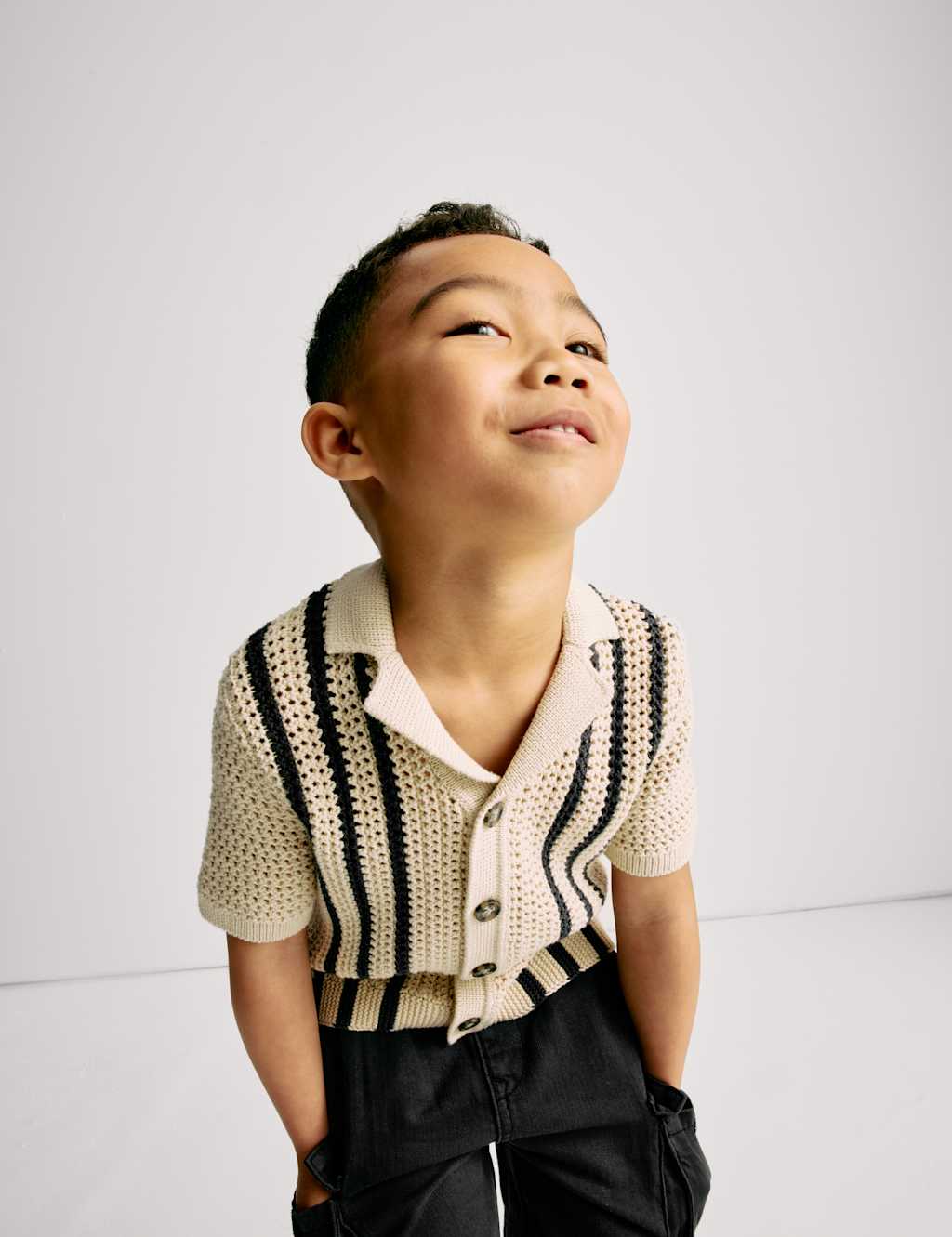 Pure Cotton Border Knitted Shirt (2-8 Yrs) 4 of 6