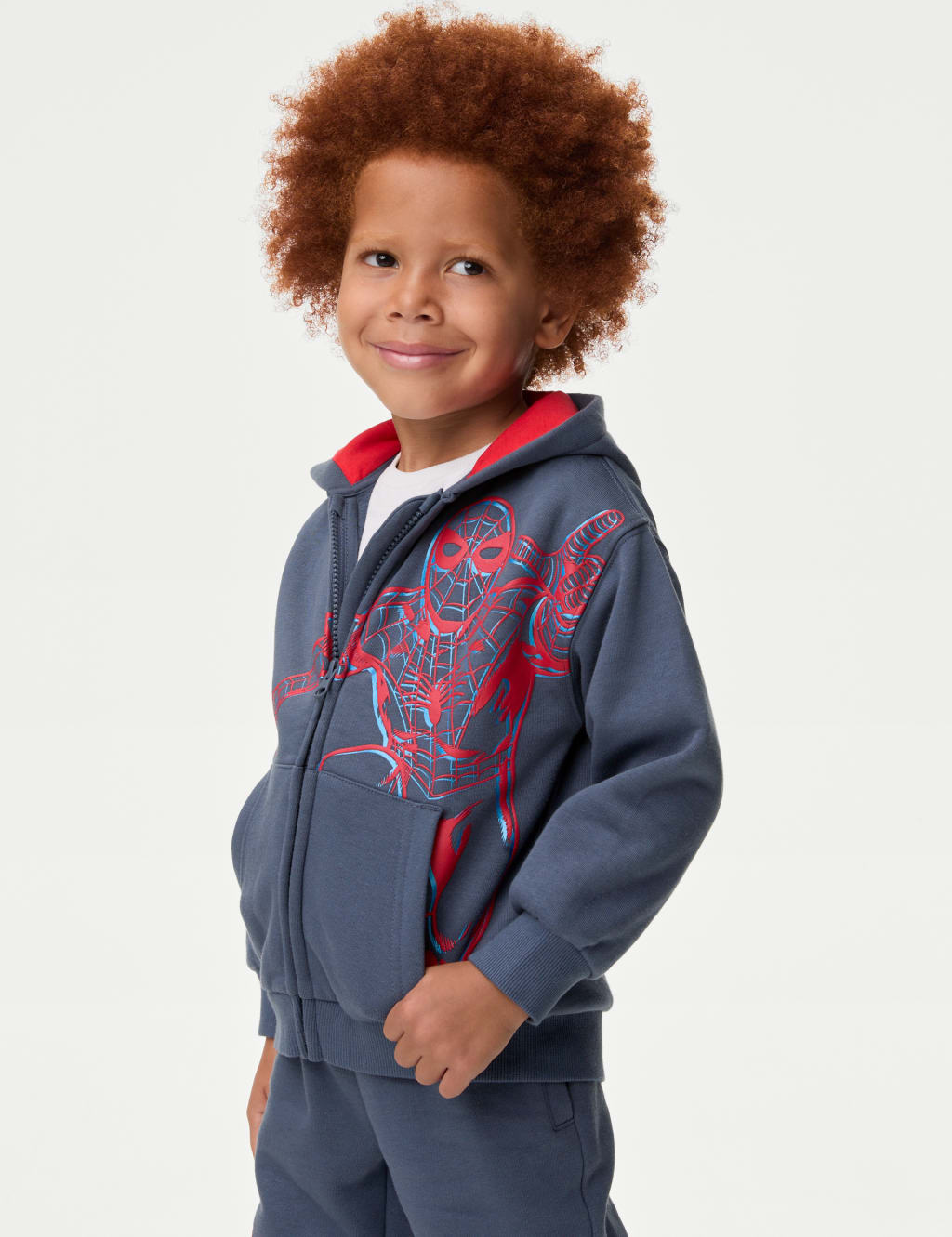 Cotton Rich Spider Man Zip Hoodie 2 8 Yrs M S Collection M S