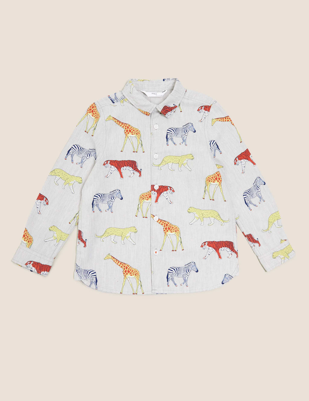 Pure Cotton Animal Print Shirt (2-7 Yrs) 2 of 4