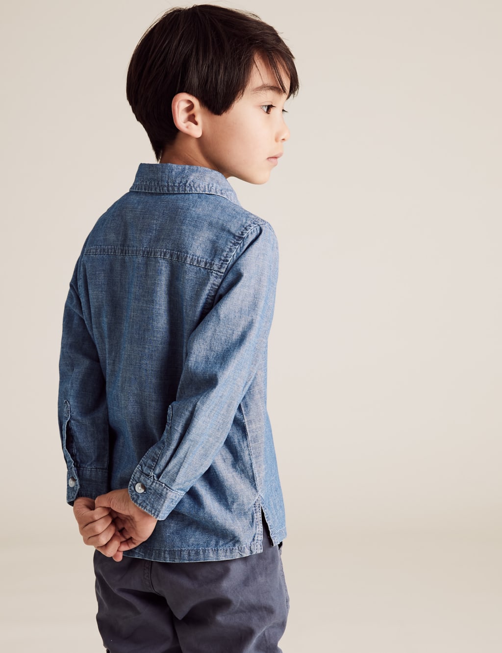 2pc Pure Cotton Denim Shirt with T-Shirt (2-7 Yrs) 4 of 5