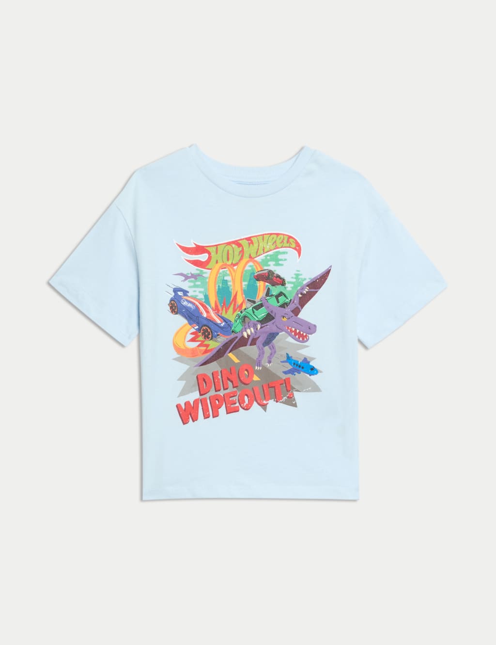 Pure Cotton Hot Wheels Dinosaur T Shirt 2 8 Yrs M S Collection M S