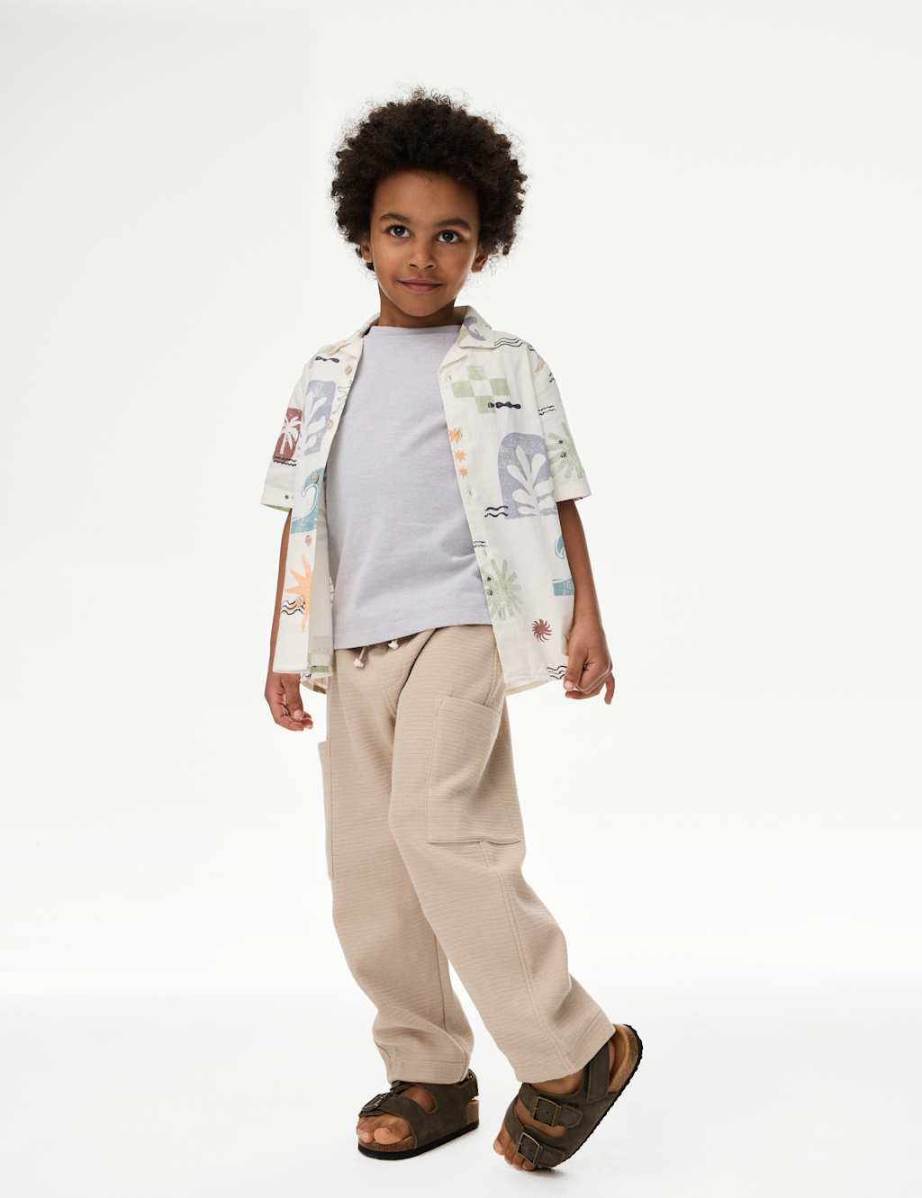 2pc Pure Cotton Abstract Shirt & T-Shirt Set (2-8 Yrs) 3 of 7