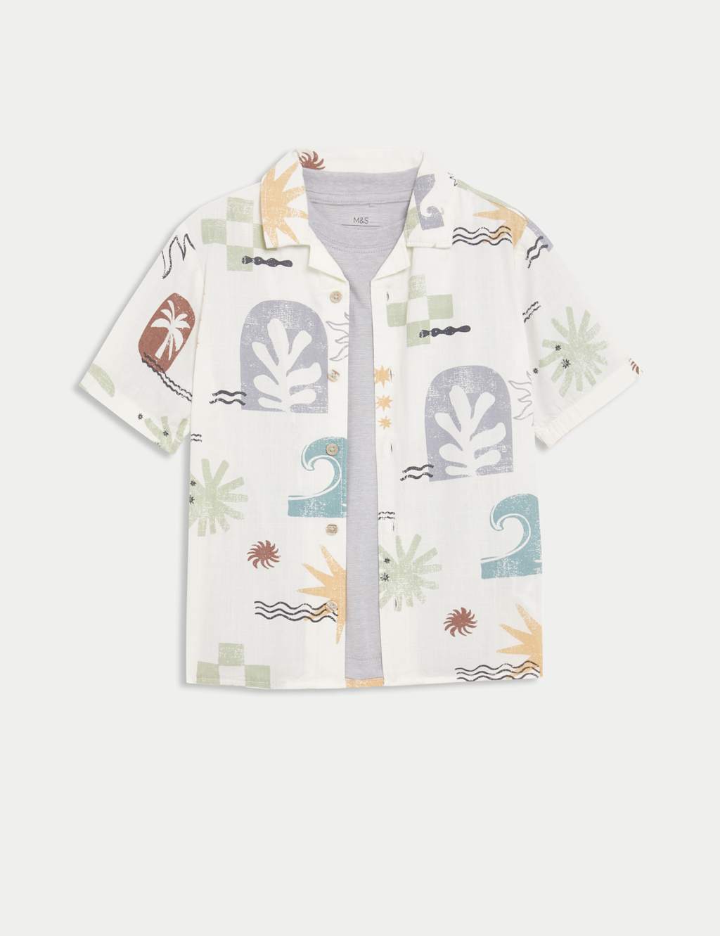 2pc Pure Cotton Abstract Shirt & T-Shirt Set (2-8 Yrs) 2 of 7