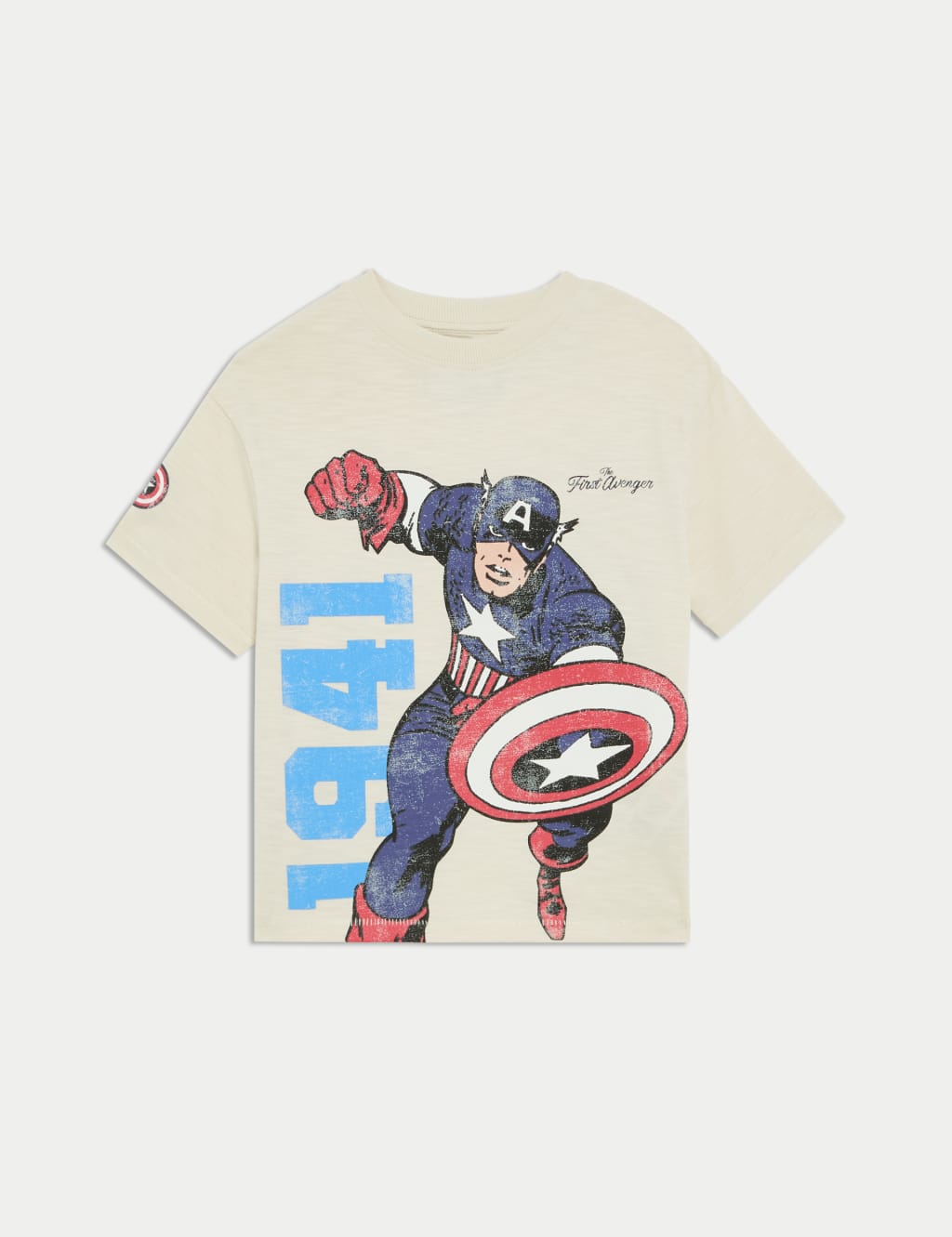 Pure Cotton Captain American T-Shirt (2-8 Yrs) 2 of 6