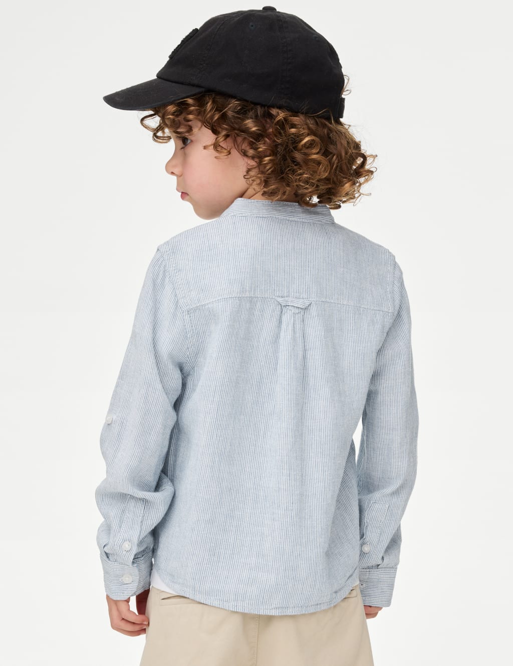 Linen Rich Grandad Collar Shirt (1-8 Yrs) 4 of 4