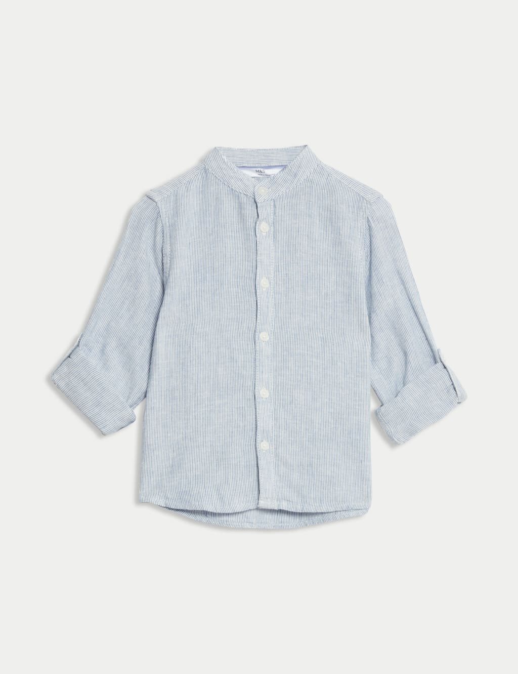 Linen Rich Grandad Collar Shirt (1-8 Yrs) 2 of 4