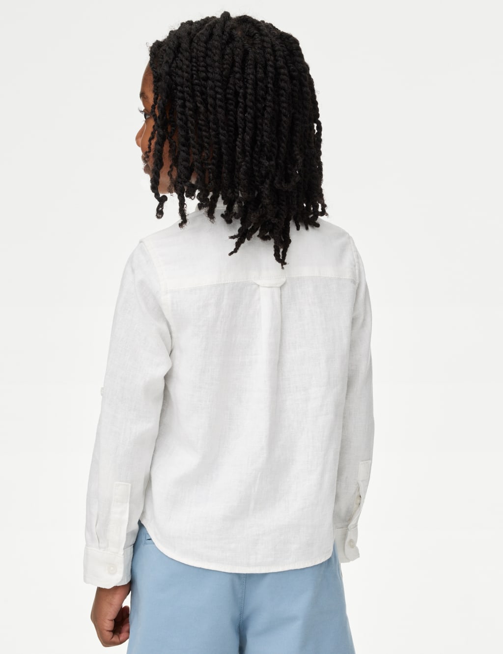Linen Rich Grandad Collar Shirt (1-8 Yrs) 4 of 4