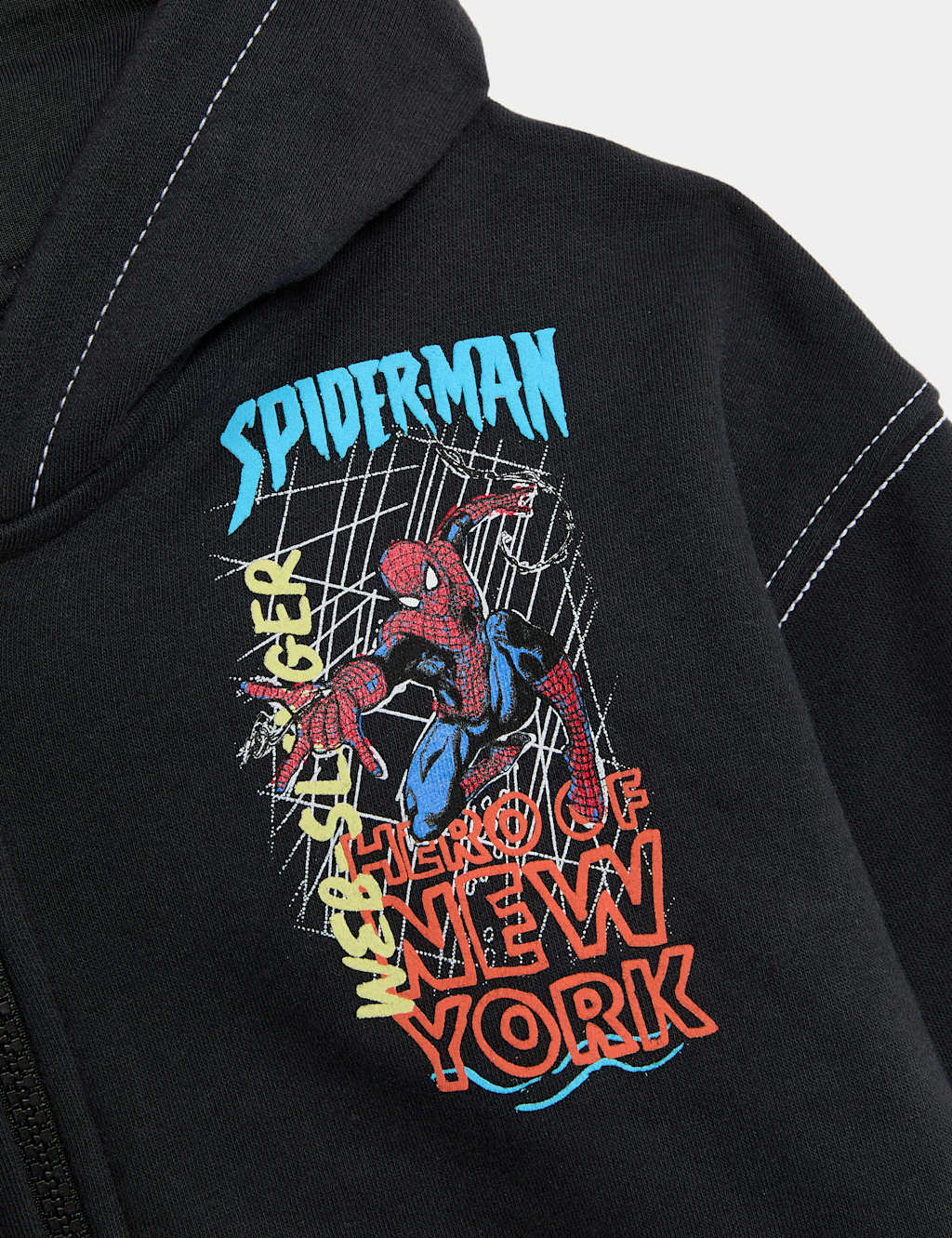 Cotton Rich Spider-Man™ Zip Hoodie (2-8 Yrs) 5 of 6