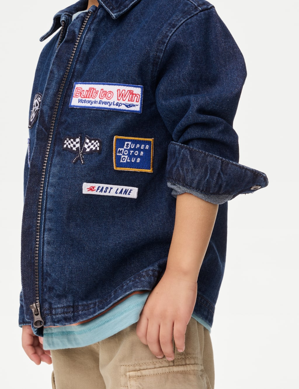 Pure Cotton Badged Denim Jacket (2-8 Yrs) 4 of 6
