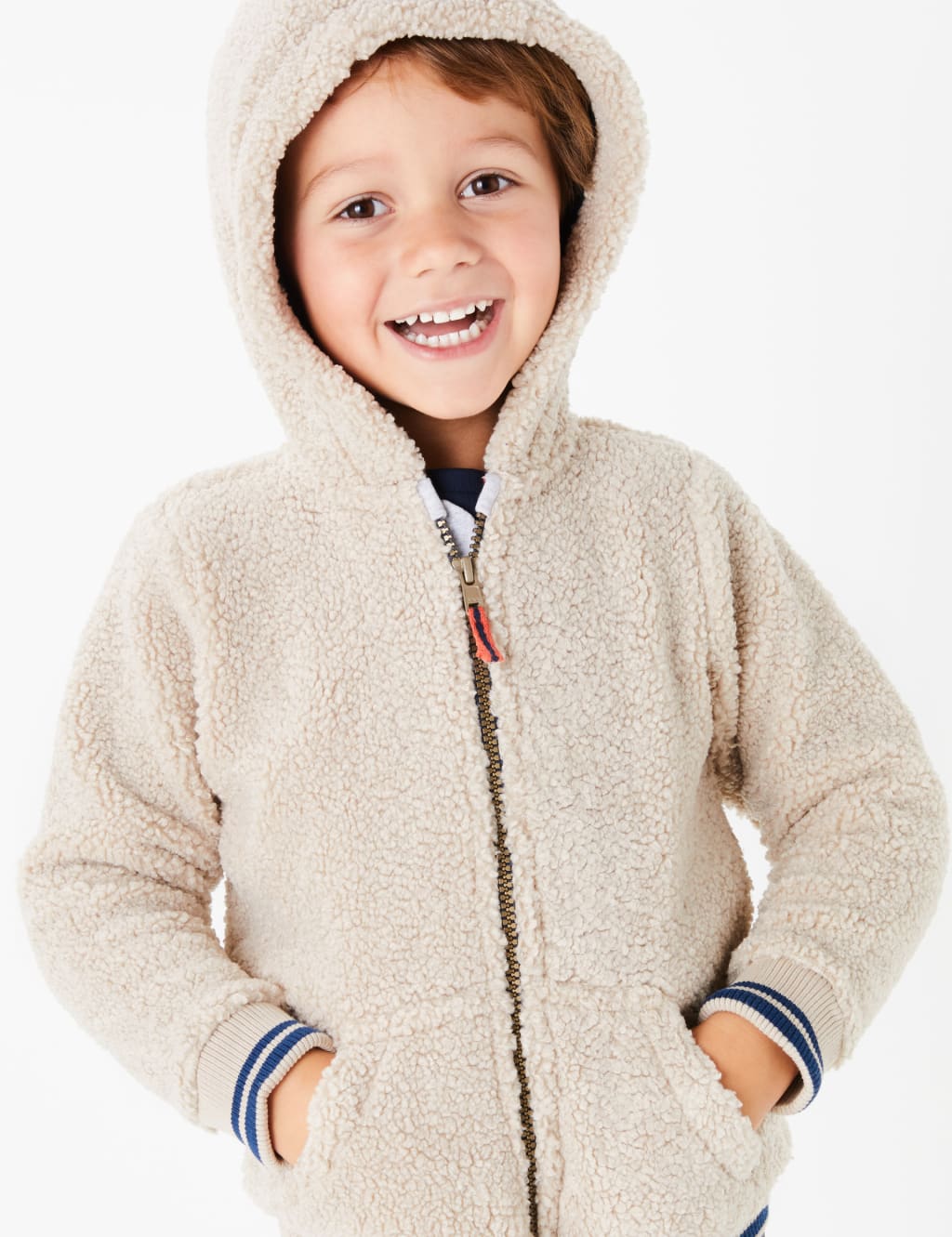Borg Zip Through Hoodie (3 Months - 7 Years) 3 of 4