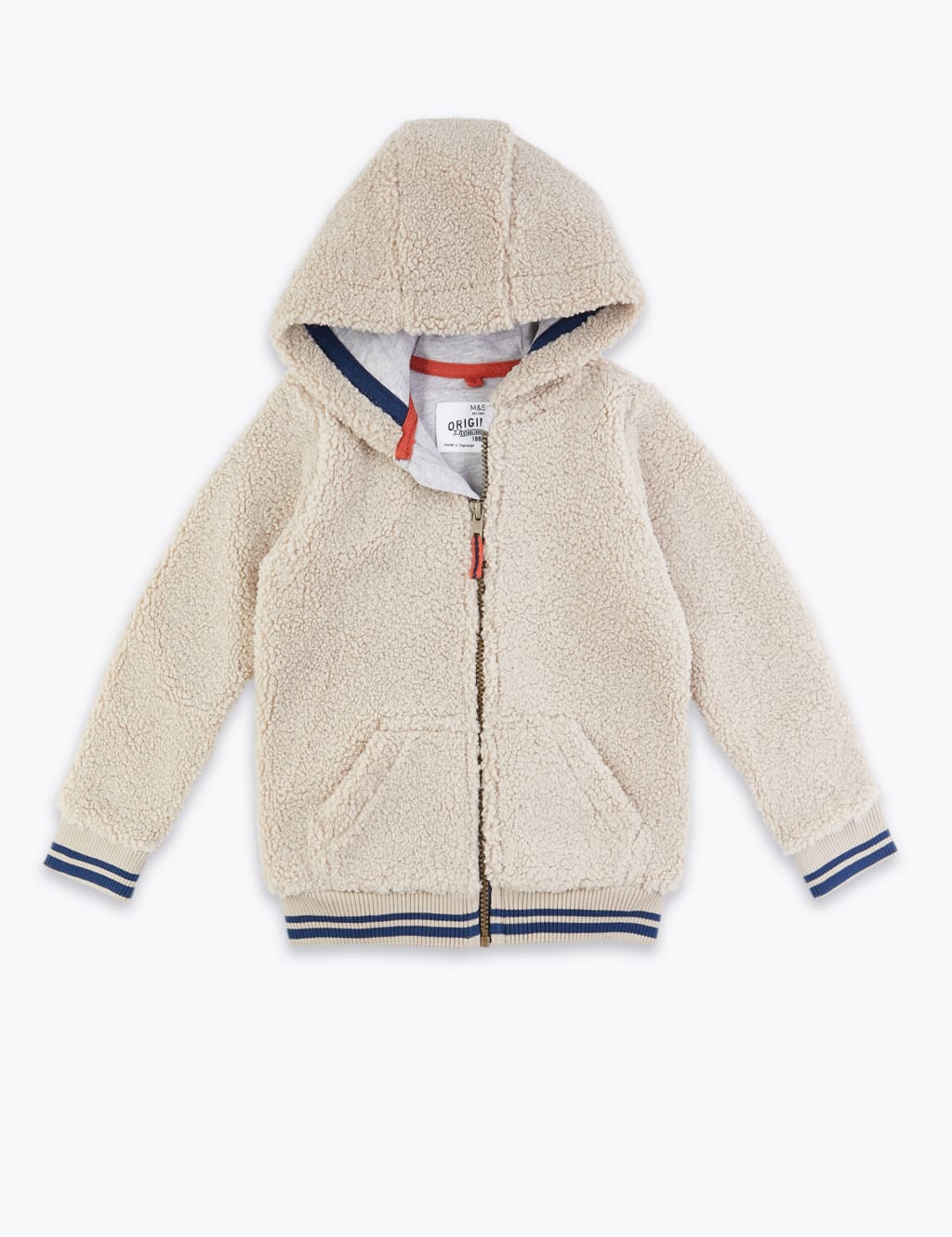 Borg Zip Through Hoodie (3 Months - 7 Years) 2 of 4