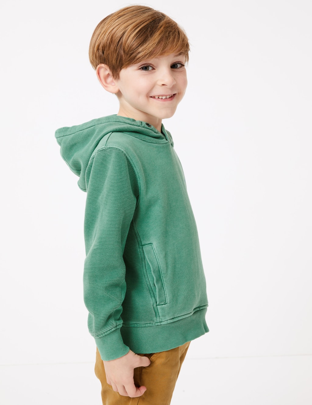 Cotton Rich Ottoman Hooded Sweatshirt (2-7 Years) 4 of 4