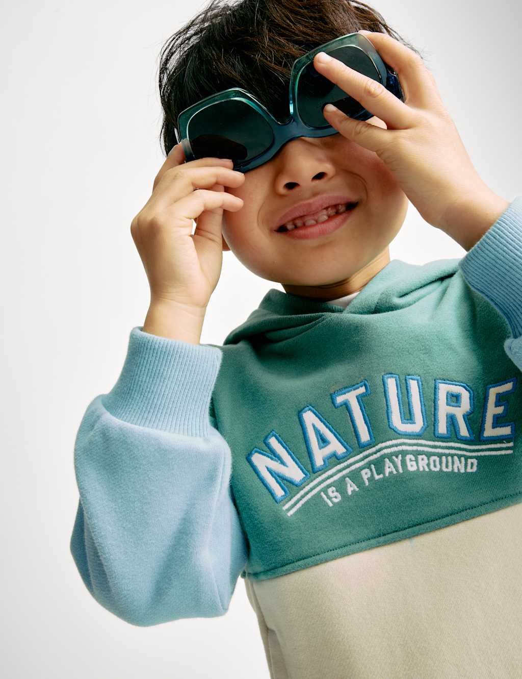 Cotton Rich Slogan Hoodie (2-8 Yrs) 4 of 8