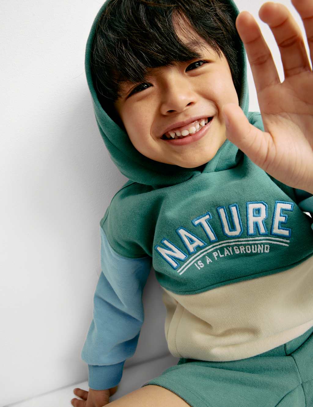 Cotton Rich Slogan Hoodie (2-8 Yrs) 6 of 8