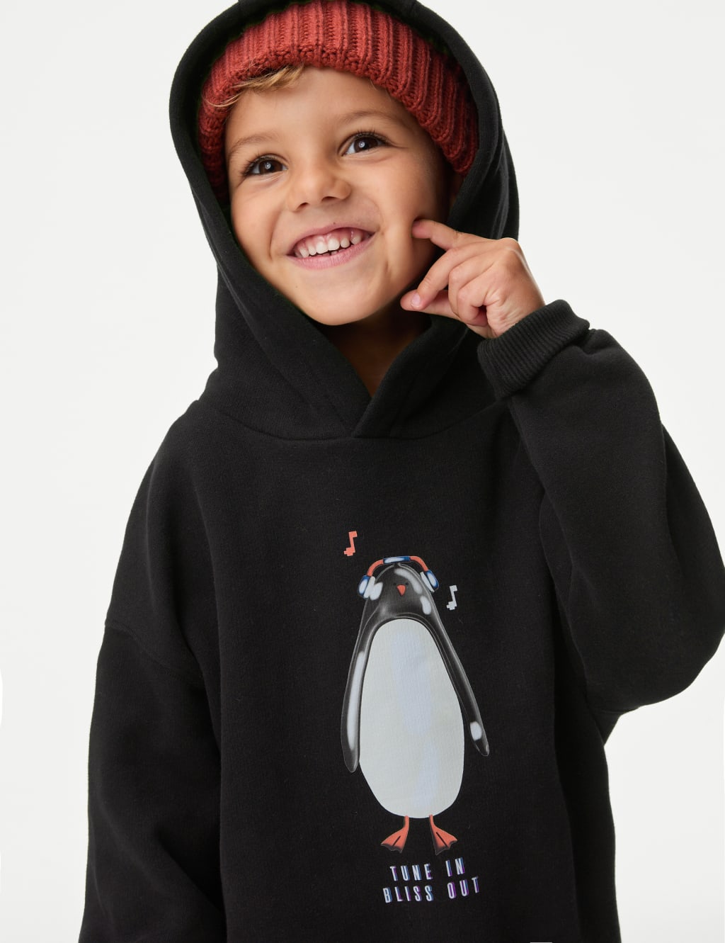 Cotton Rich Penguin Hoodie 2 8 Yrs M S Collection M S