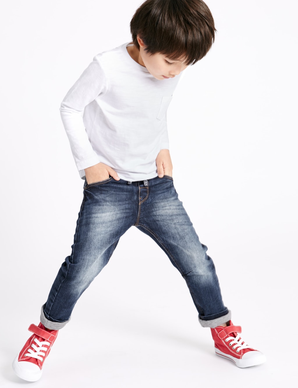 Cotton Pull On Lined Jeans with Stretch (3 Months - 5 Years) 1 of 6