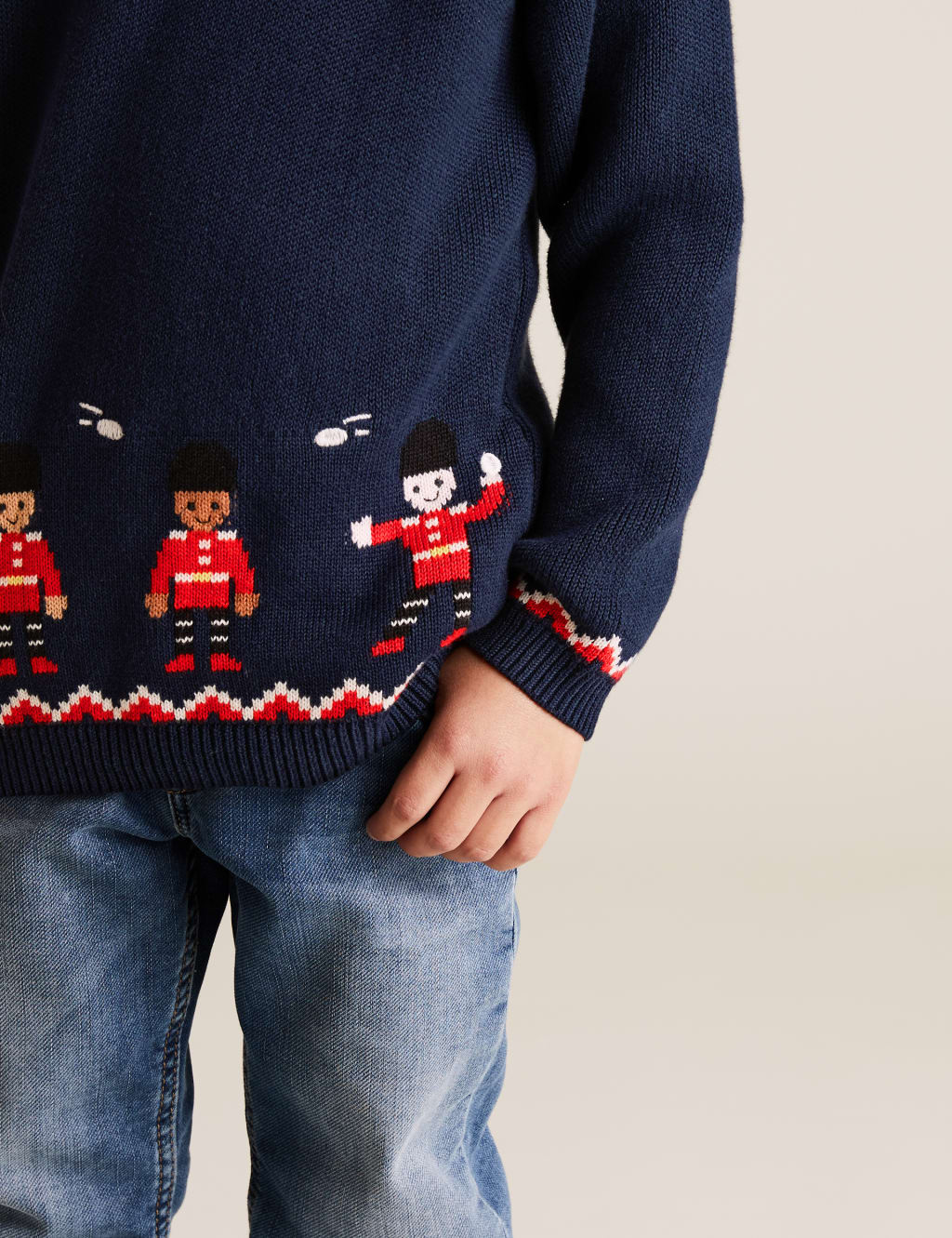 Pure Cotton Soldier Knitted Jumper (2-7 Yrs) 3 of 5