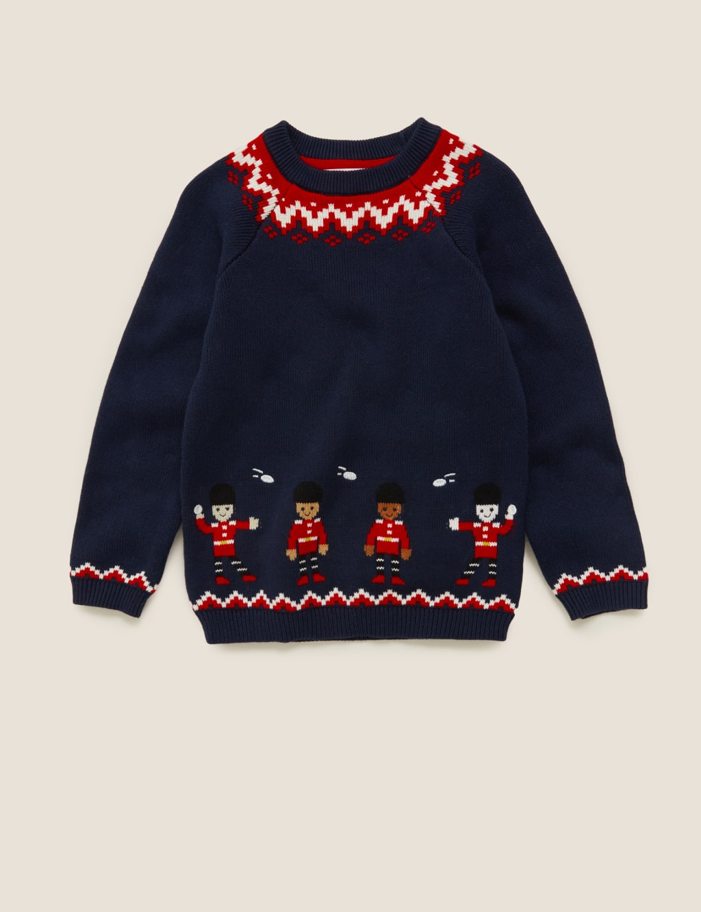 Pure Cotton Soldier Knitted Jumper (2-7 Yrs) 2 of 5