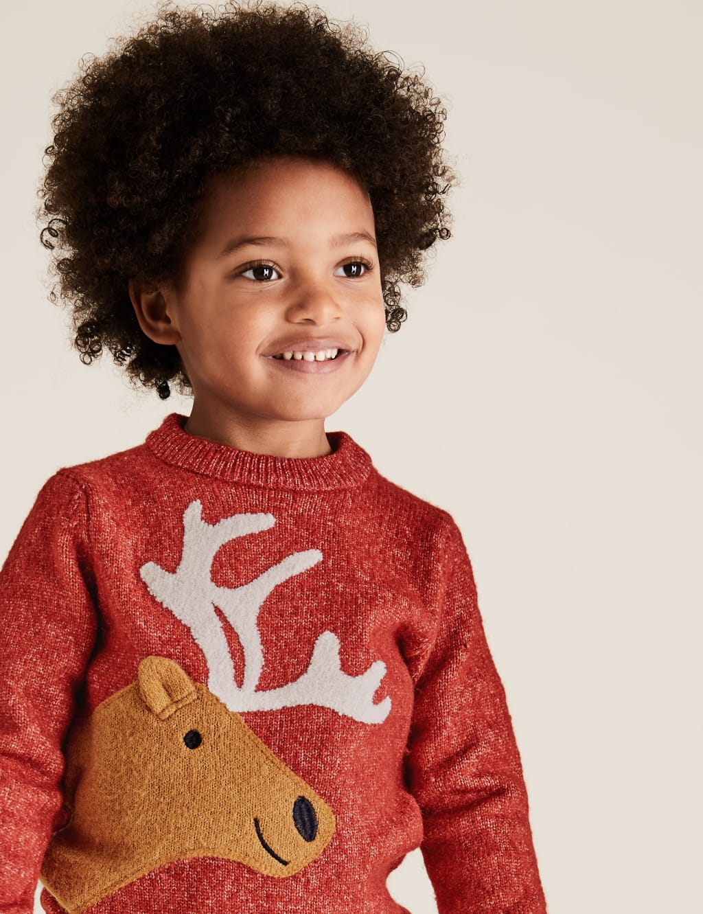Knitted Moose Jumper (2-7 Yrs) 1 of 5