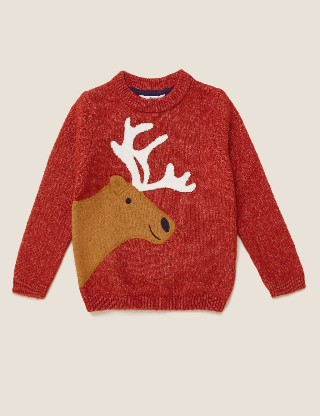 Knitted Moose Jumper (2-7 Yrs) 2 of 5