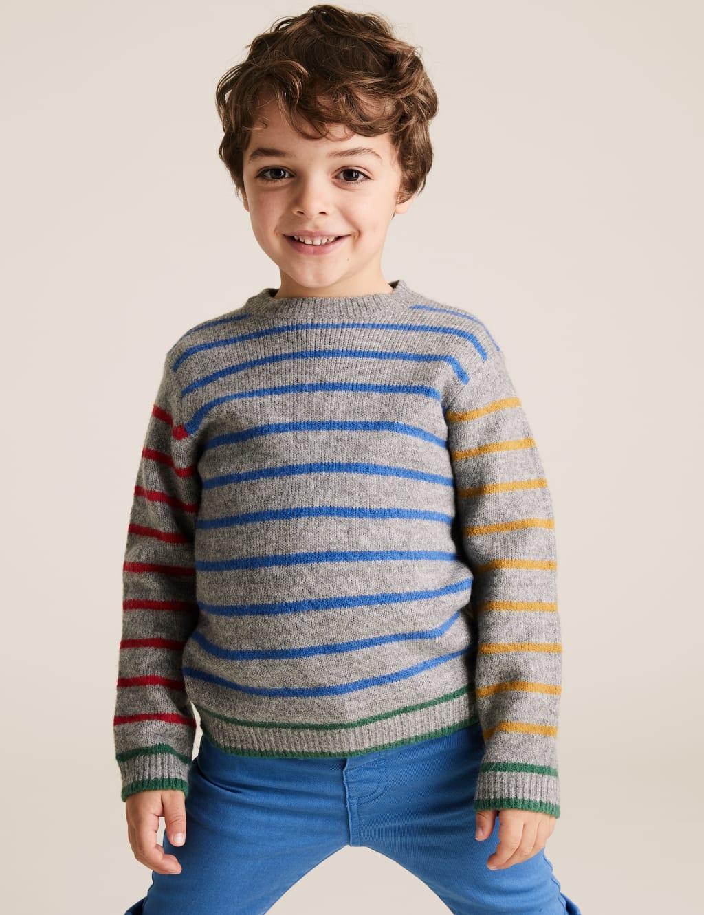 Knitted Easy Striped Jumper (2-7 Yrs) 3 of 4