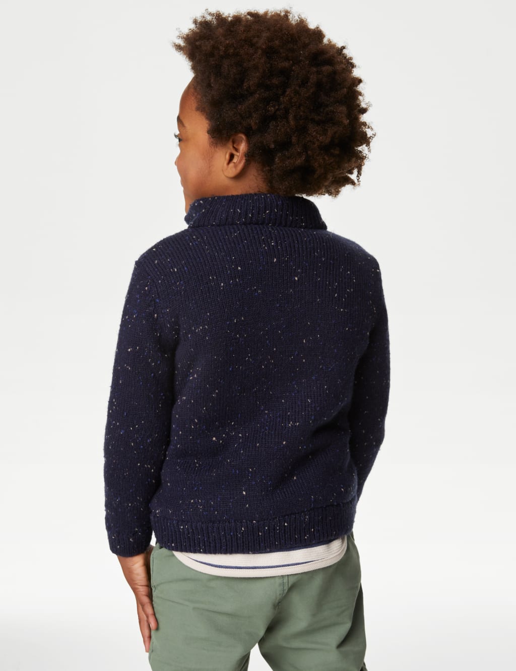 Knitted Borg Lined Zip Through Jumper (2-8 Yrs) 6 of 7