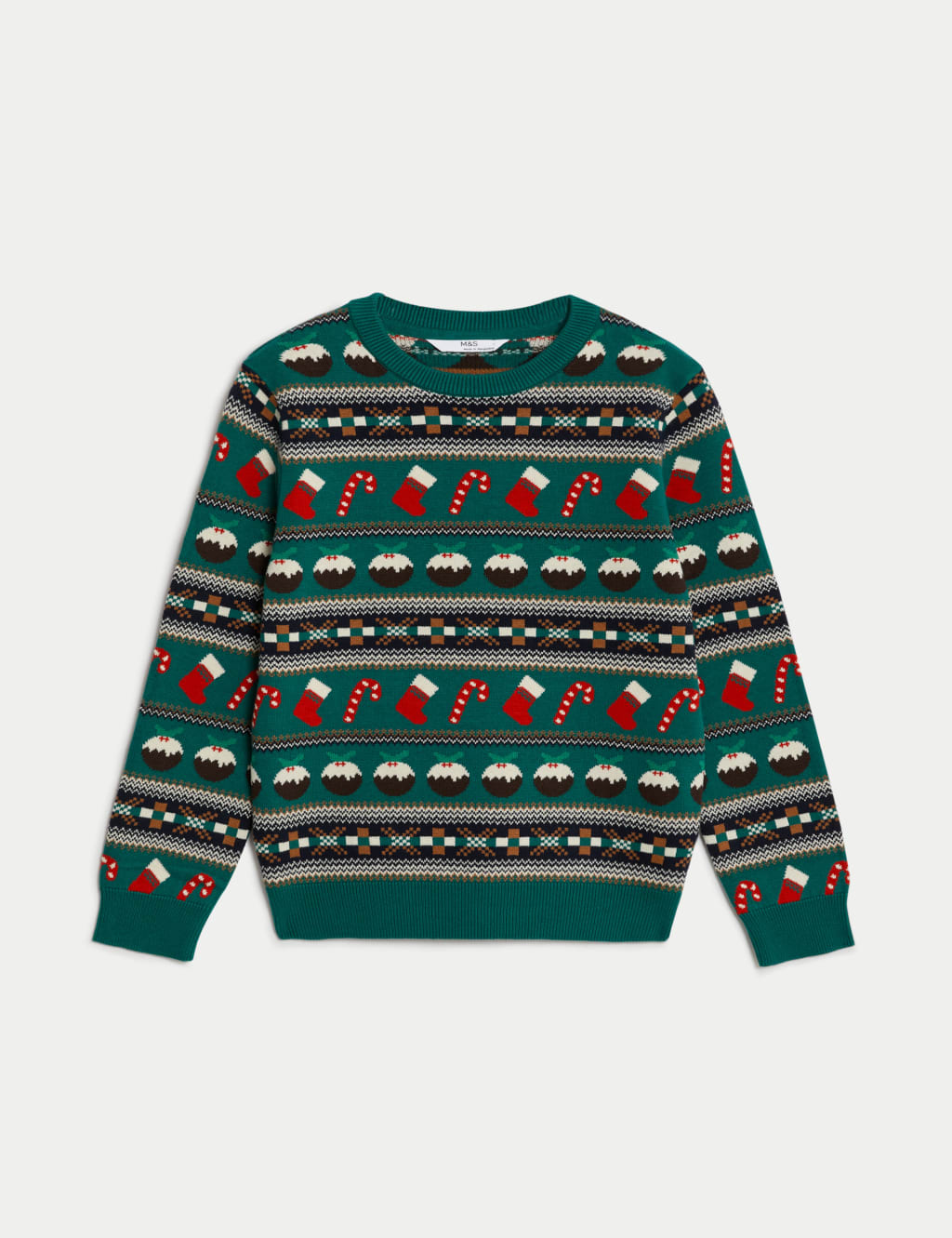 Pure Cotton Mini Me Christmas Jumper 2 8 Yrs M S Collection M S