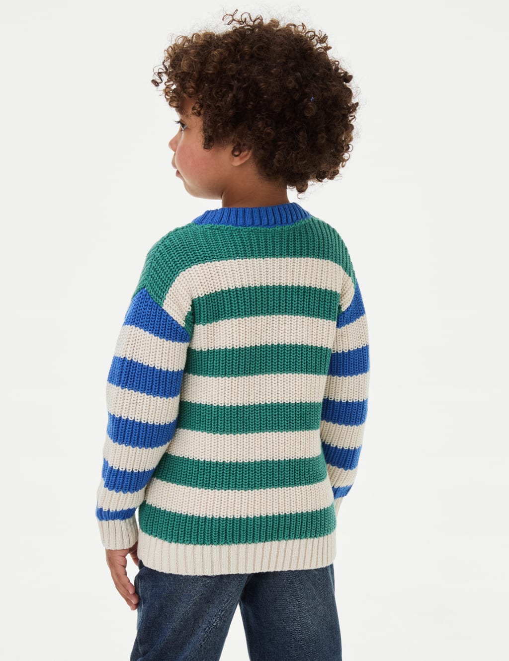 Pure Cotton Striped Knitted Jumper (2-8 Yrs) 4 of 5
