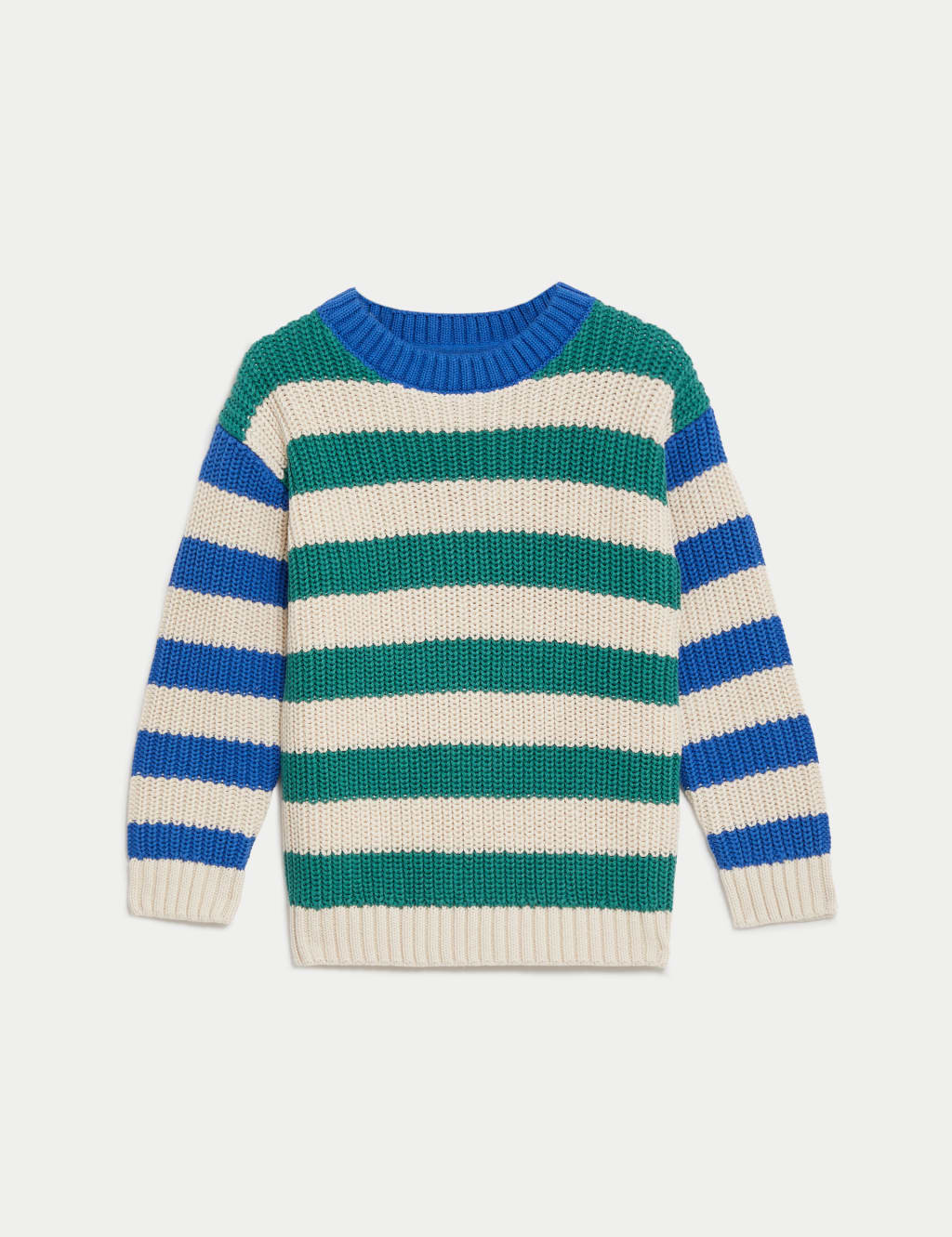 Pure Cotton Striped Knitted Jumper (2-8 Yrs) 2 of 5